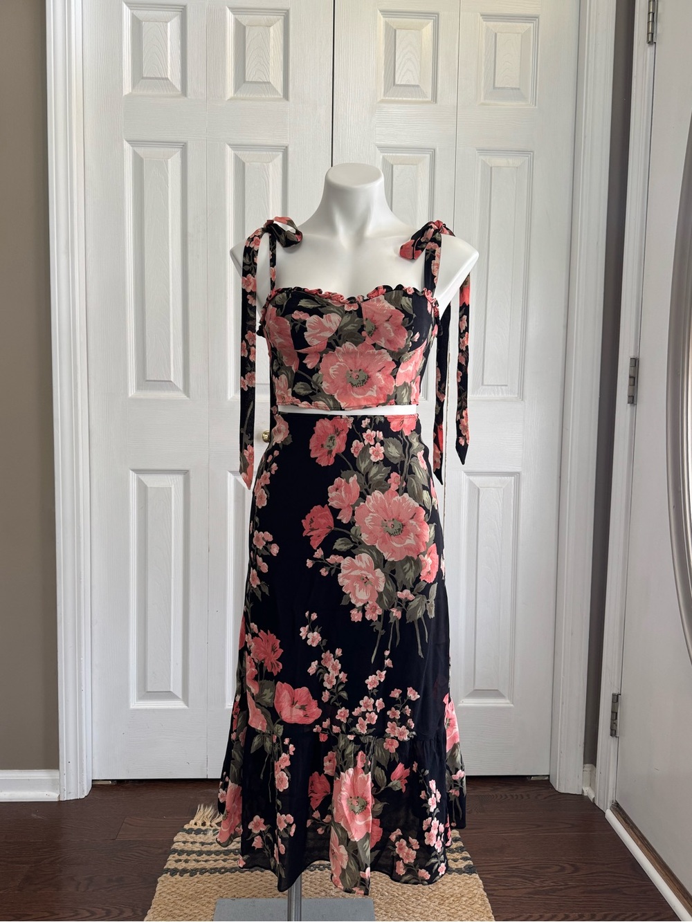 Reformation Liana Two Piece Floral Skirt Set